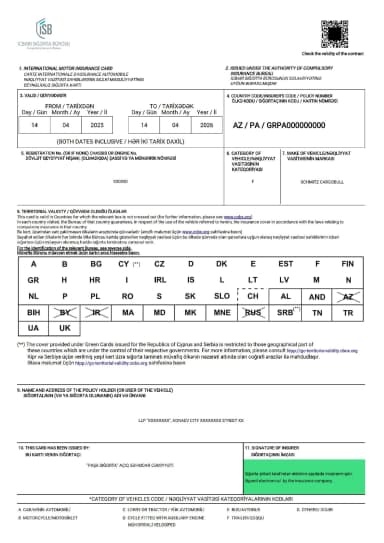 Полис Зеленой карты